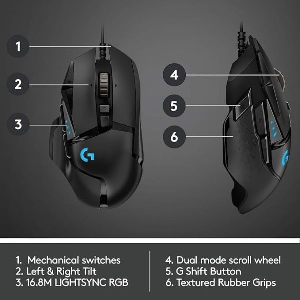 Logitech G502 Wired USB Gaming Mouse - Image 5